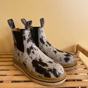 Spotted Ankle Boots with Pull Tabs